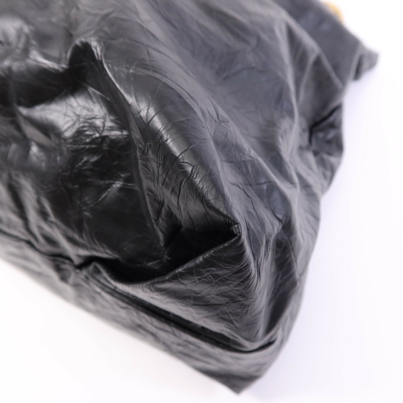 BALENCIAGA 羊皮皮革Crush Medium金扣鏈帶肩背袋-9