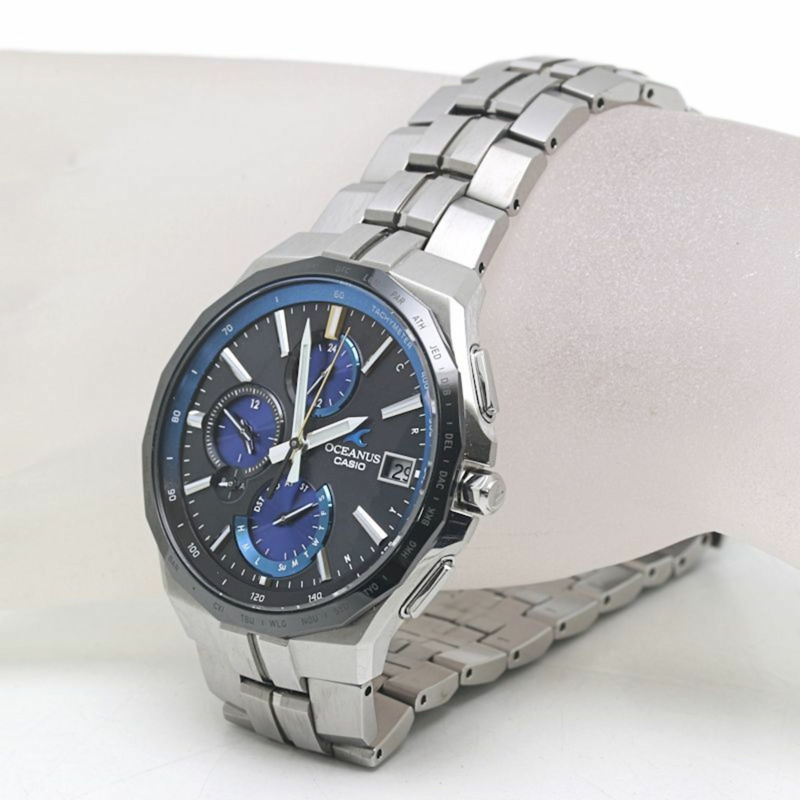 卡西歐 (CASIO) Oceanus Manta 太陽能電波腕錶 OCW-S5000E-1AJF 男士鈦金屬腕錶 40203-1