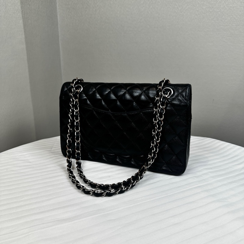 香奈兒/Chanel 經典cf菱格紋銀扣鏈條斜挎包單肩包 26×7×16cm-1