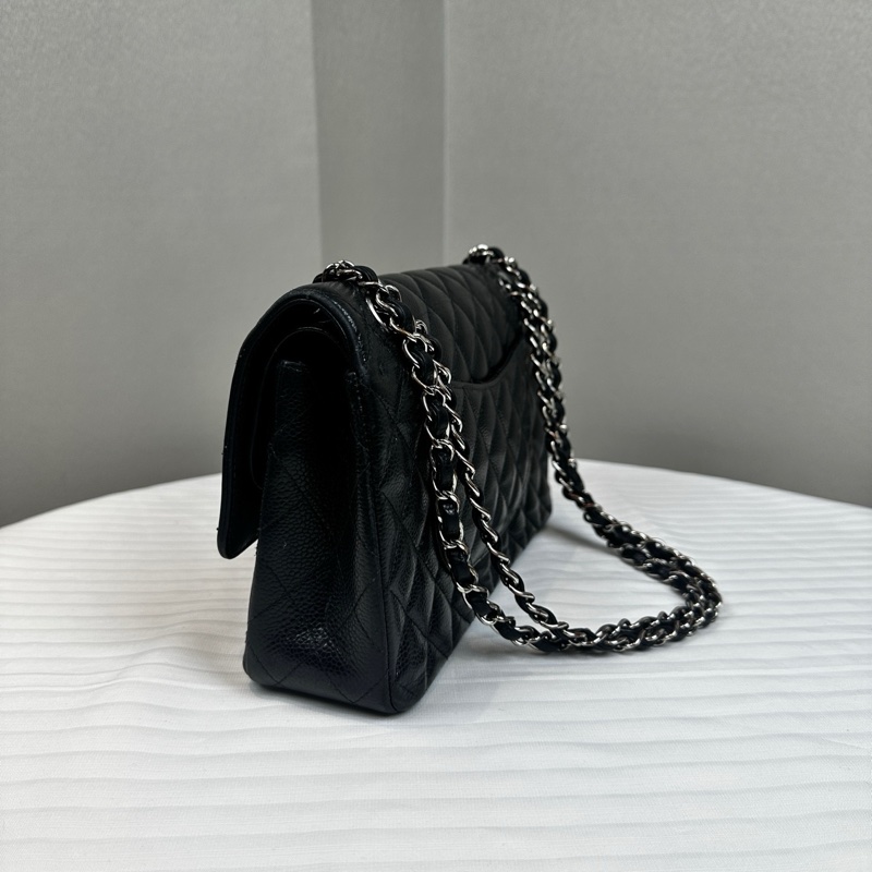 香奈兒/Chanel 經典cf菱格紋銀扣鏈條斜挎包單肩包 26×7×16cm-4