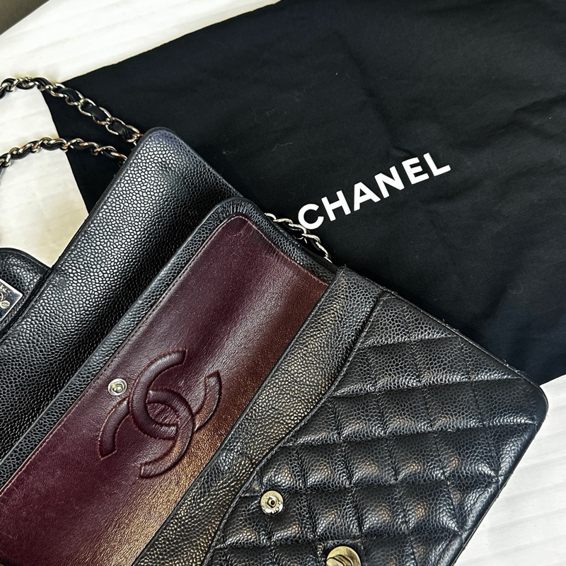 香奈兒/Chanel 經典cf菱格紋銀扣鏈條斜挎包單肩包 26×7×16cm-6