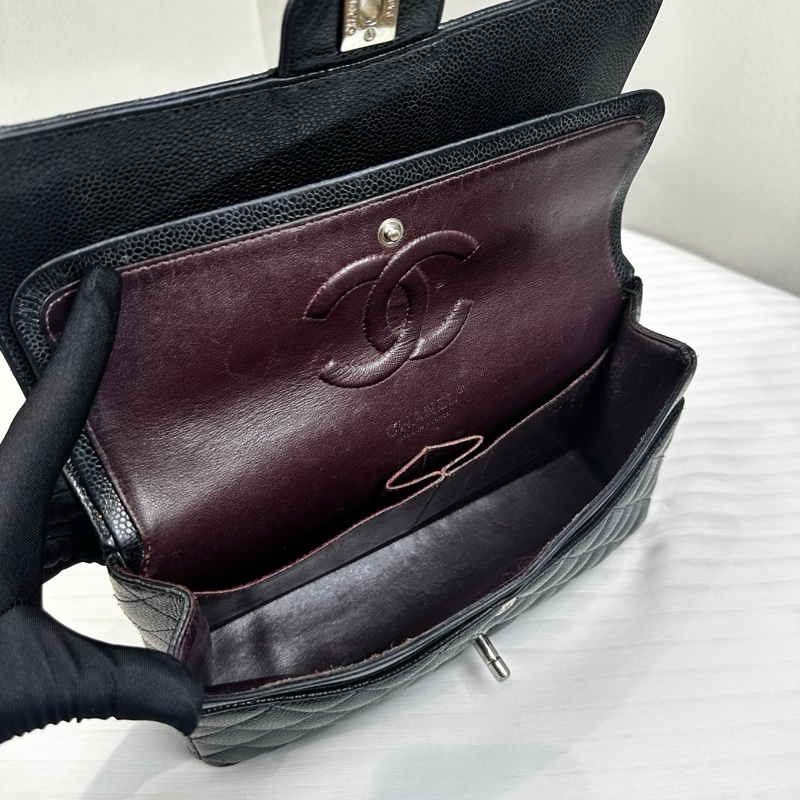 香奈兒/Chanel 經典cf菱格紋銀扣鏈條斜挎包單肩包 26×7×16cm-7