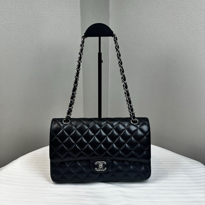 香奈兒/Chanel 經典cf菱格紋銀扣鏈條斜挎包單肩包 26×7×16cm-9