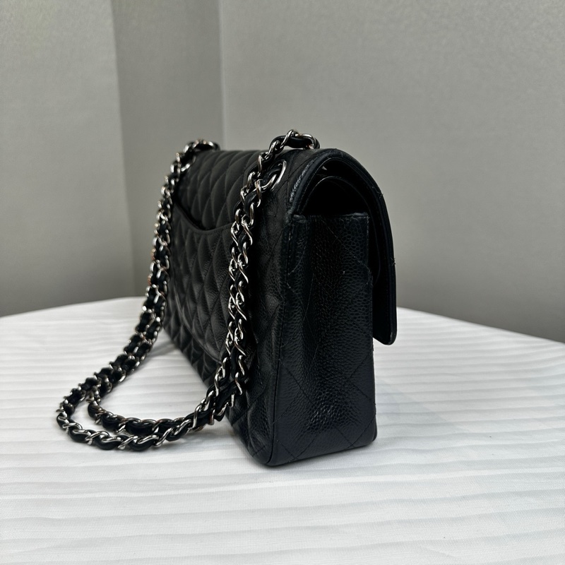 香奈兒/Chanel 經典cf菱格紋銀扣鏈條斜挎包單肩包 26×7×16cm-11