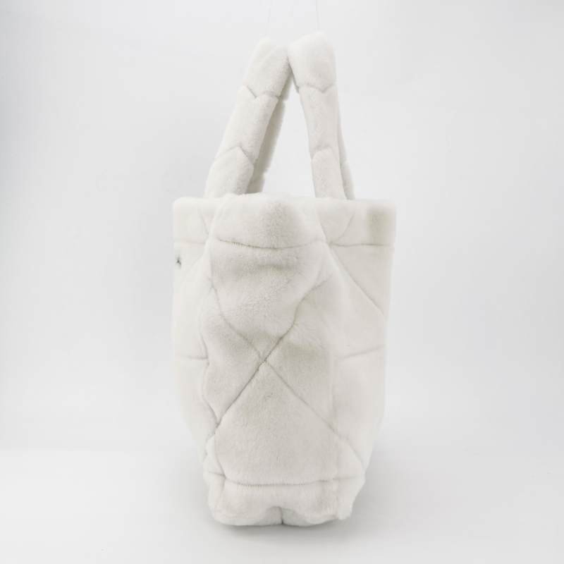 Prada毛絨字母logo子母包手提包 9.8新-3