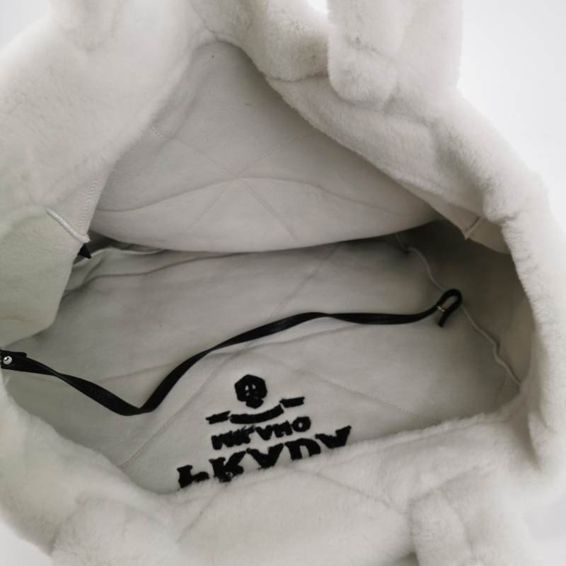 Prada毛絨字母logo子母包手提包 9.8新-7