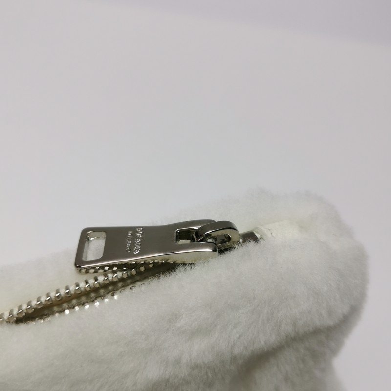 Prada毛絨字母logo子母包手提包 9.8新-10