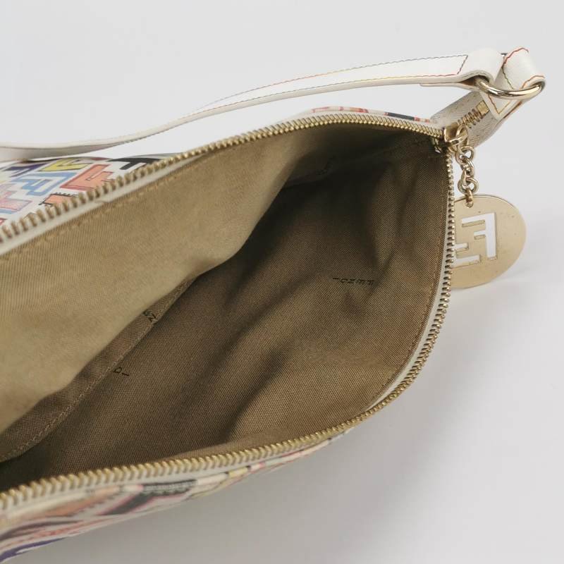 Fendi牛皮雙F老花斜挎包單肩包-6