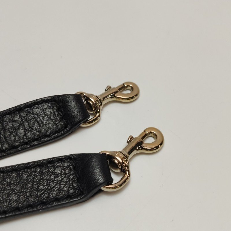 Gucci牛皮帆布拼色皮標Logo拉鏈斜挎包單肩包-13