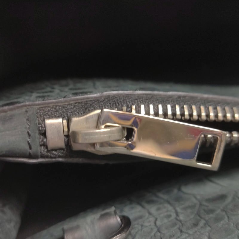 Saint Laurent SacdeJour小號牛皮純色鱷魚壓紋字母徽標風琴包斜挎包單肩包-9