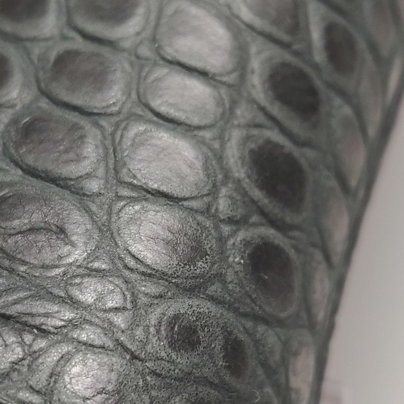 Saint Laurent SacdeJour小號牛皮純色鱷魚壓紋字母徽標風琴包斜挎包單肩包-14