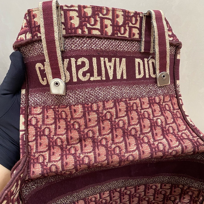 Dior 迪奧 中號 Diorcamp手袋 紅色格紋布Oblique印花刺繡單肩斜挎包郵差包 尺寸約27×25×12，自重輕容量大-25