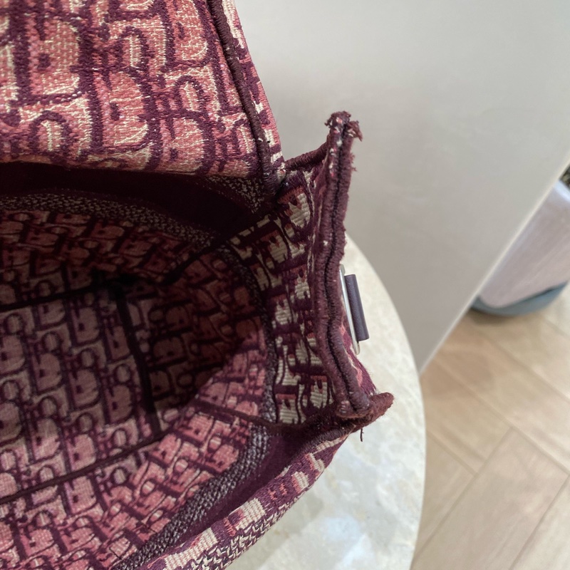 Dior 迪奧 中號 Diorcamp手袋 紅色格紋布Oblique印花刺繡單肩斜挎包郵差包 尺寸約27×25×12，自重輕容量大-27