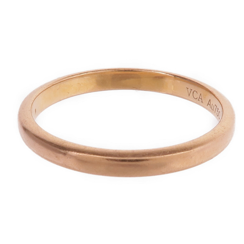 Van Cleef & Arpels 18K玫瑰金Toujours Wedding Band戒指VCA#56/US#7.5-2