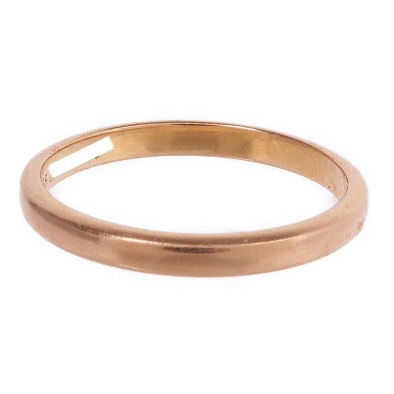 Van Cleef & Arpels 18K玫瑰金Toujours Wedding Band戒指VCA#56/US#7.5-3