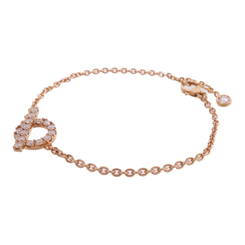 HERMES 18K玫瑰金Finesse Bracelet鑽石手鏈-1