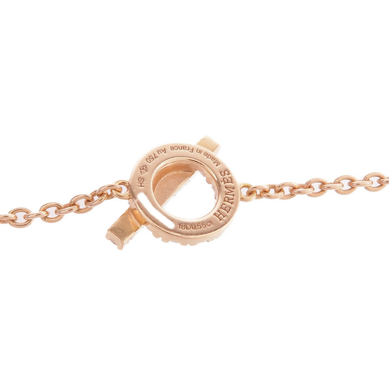 HERMES 18K玫瑰金Finesse Bracelet鑽石手鏈-6