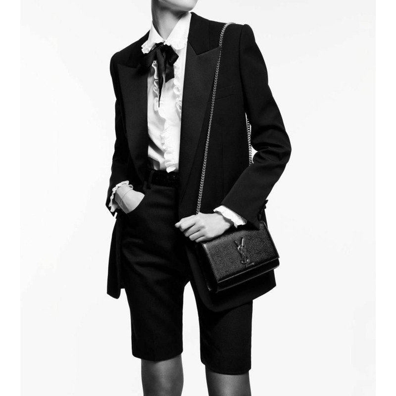 SAINT LAURENT Saint Laurent 小號 Kate 皮革肩背包-10