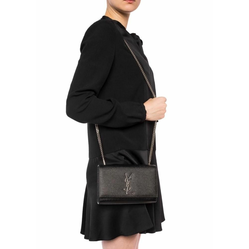 SAINT LAURENT Saint Laurent 小號 Kate 皮革肩背包-16