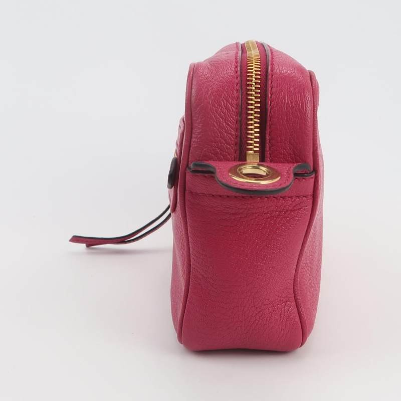 Miu Miu羊皮純色字母Logo斜挎包單肩包-2