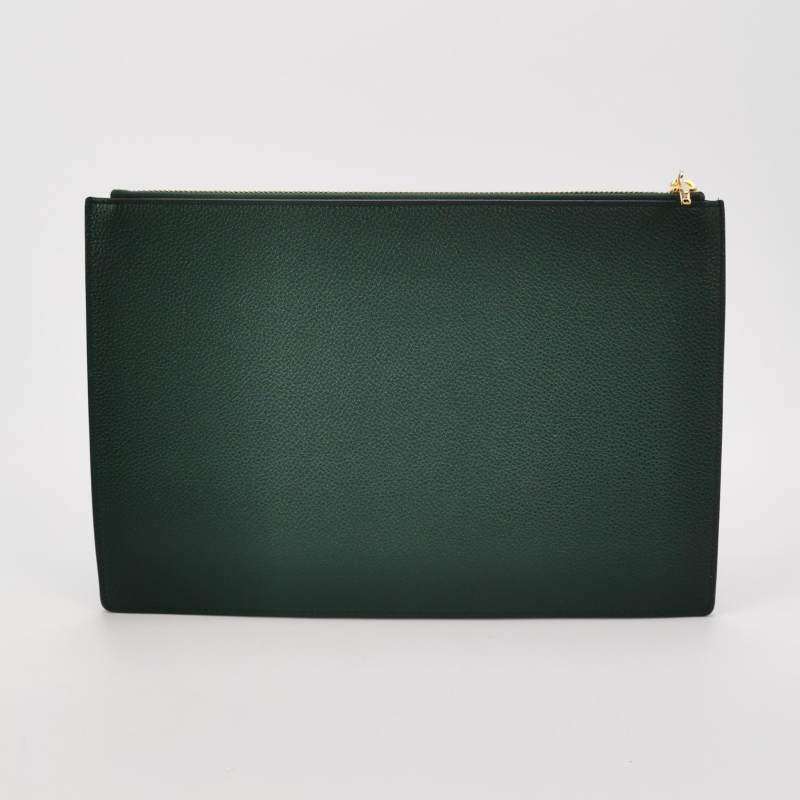 Gucci Zumi牛皮純色雙G馬銜扣手拿包-3