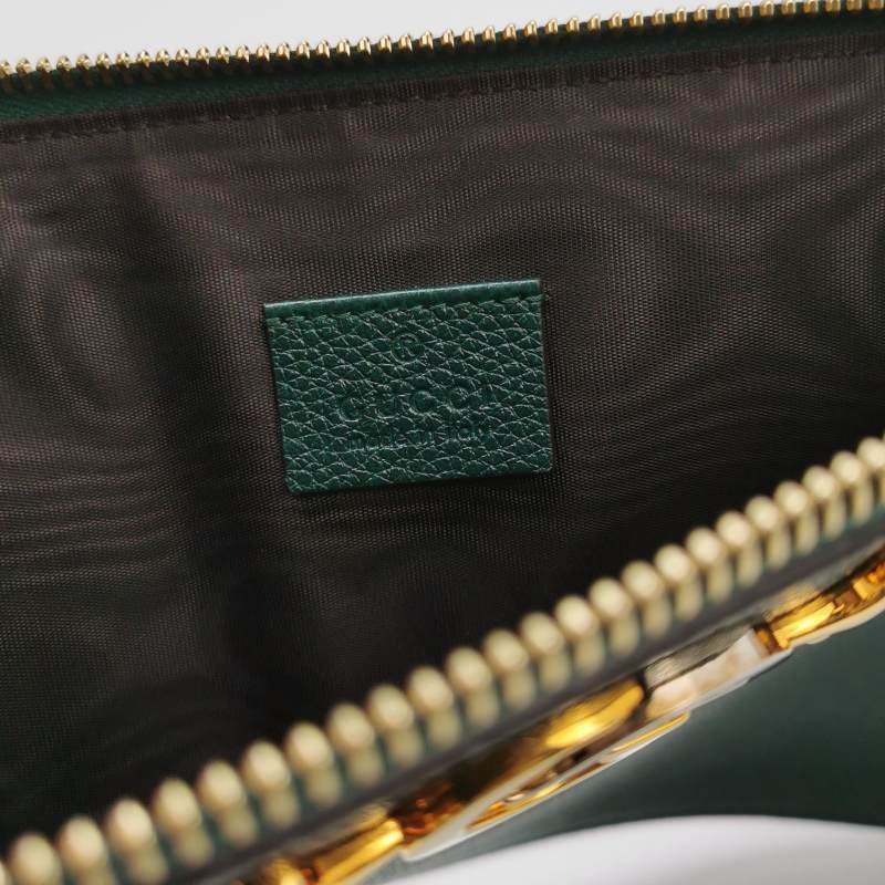 Gucci Zumi牛皮純色雙G馬銜扣手拿包-6