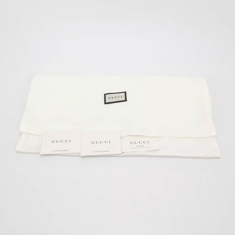 Gucci Zumi牛皮純色雙G馬銜扣手拿包-7