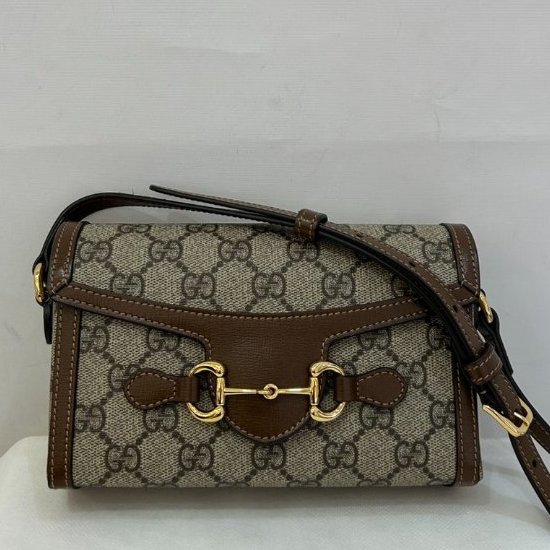 GUCCI烏木色PVC 1955橫式手機包-0