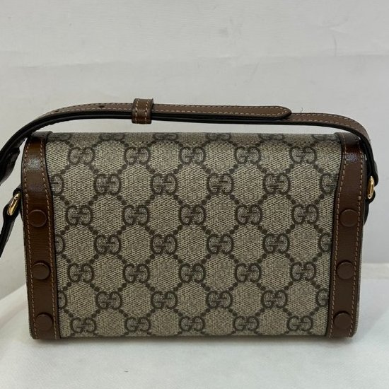 GUCCI烏木色PVC 1955橫式手機包-2