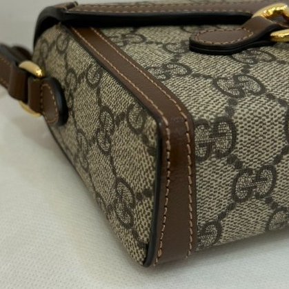 GUCCI烏木色PVC 1955橫式手機包-5