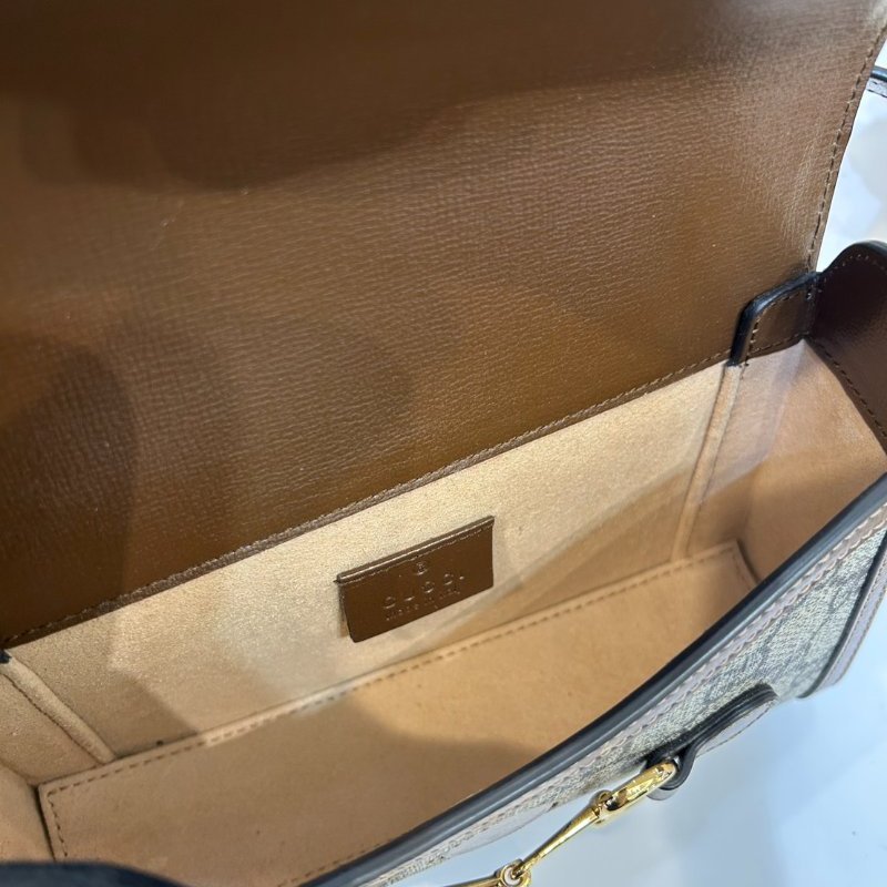 GUCCI烏木色PVC 1955橫式手機包-7