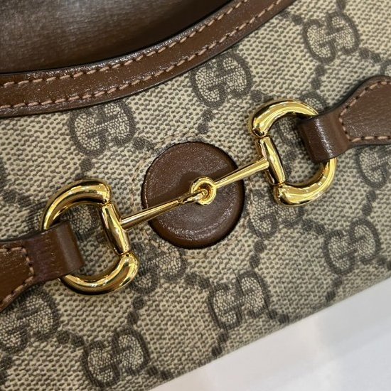 GUCCI烏木色PVC 1955橫式手機包-8