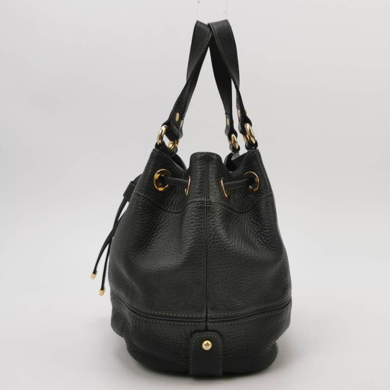 Burberry Blue Label牛皮純色字母Logo中古斜挎包-2