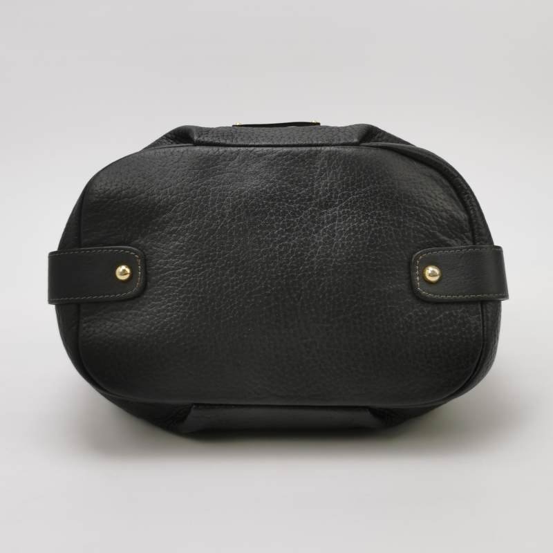 Burberry Blue Label牛皮純色字母Logo中古斜挎包-5