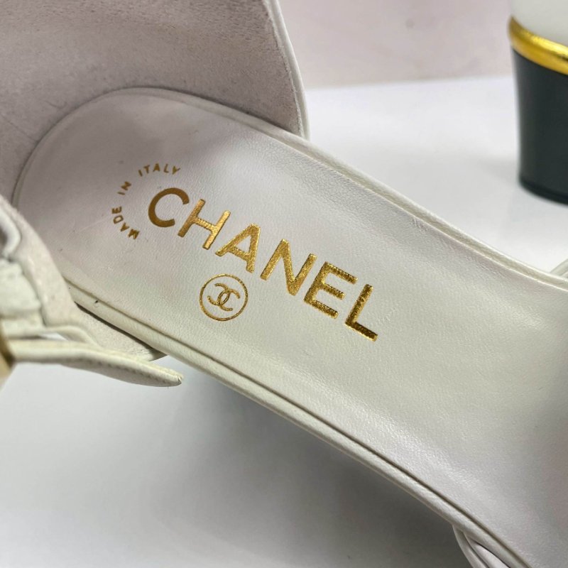 ＊奢華大道國際精品＊【CH0356】CHANEL 黑/白色小羊皮瑪莉珍鞋 38C-3