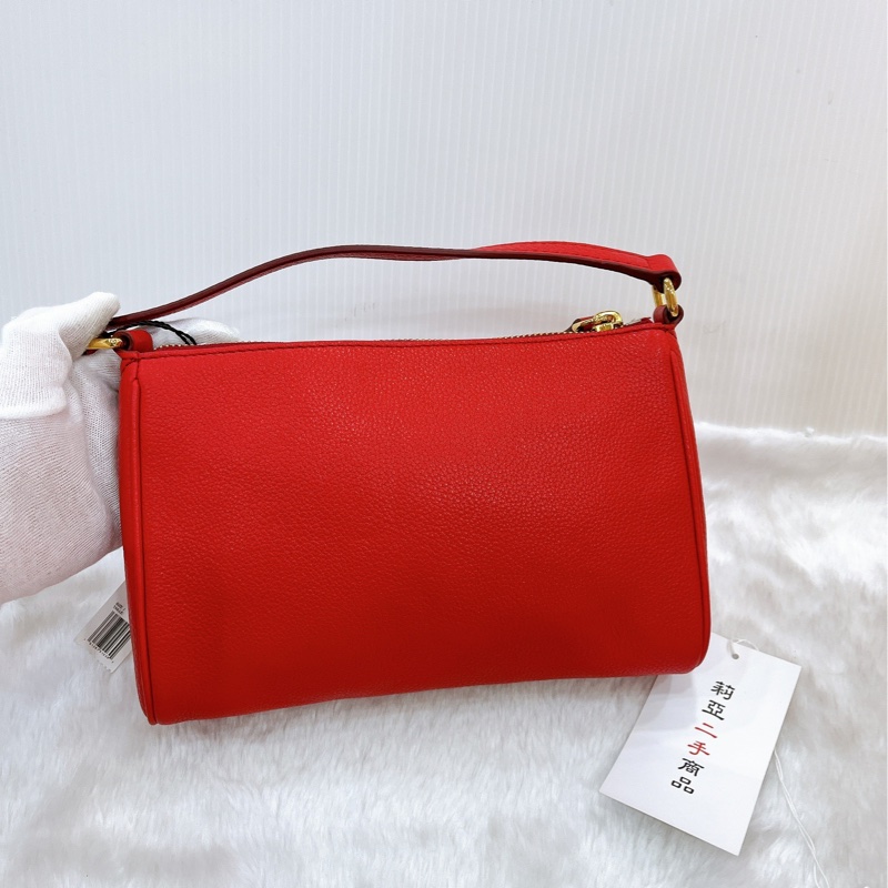 莉亞精品♡MJ 紅斜背包 二手-4