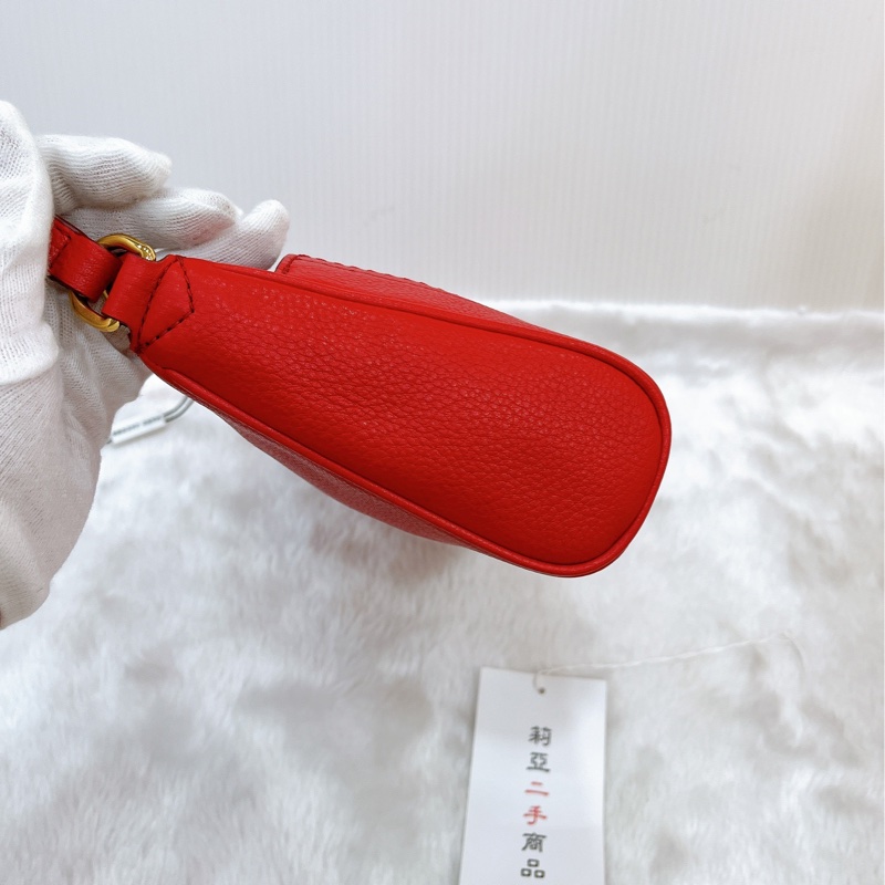 莉亞精品♡MJ 紅斜背包 二手-5