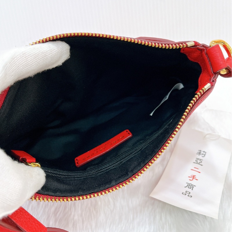 莉亞精品♡MJ 紅斜背包 二手-14