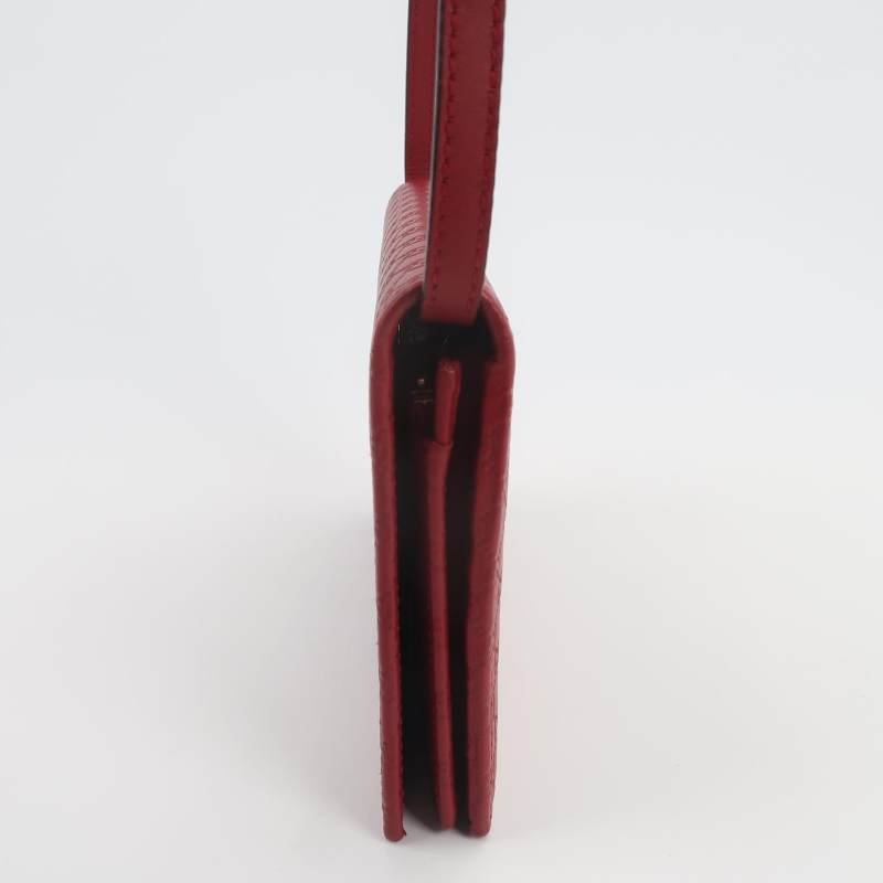 Gucci 牛皮純色雙G logo壓紋斜挎包單肩包-2