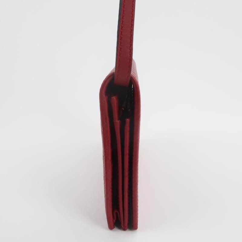 Gucci 牛皮純色雙G logo壓紋斜挎包單肩包-3