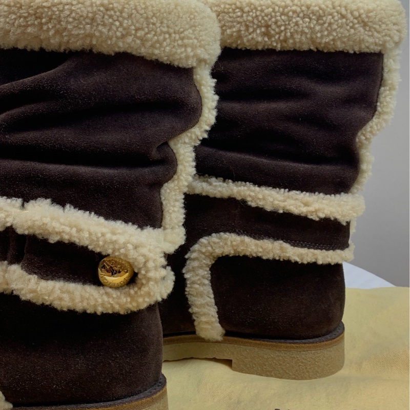 閒置新 路易威登/Louis Vuitton 磨砂皮麂皮雪地靴35.5碼-10