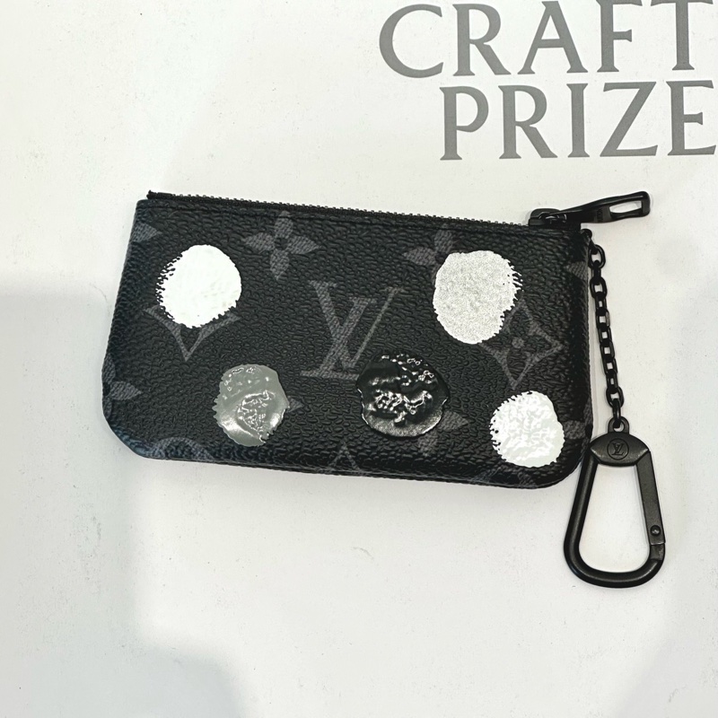 LV 草間彌生聯名黑白波點 黑武士零錢包 Yayoi Kusama限量款-1