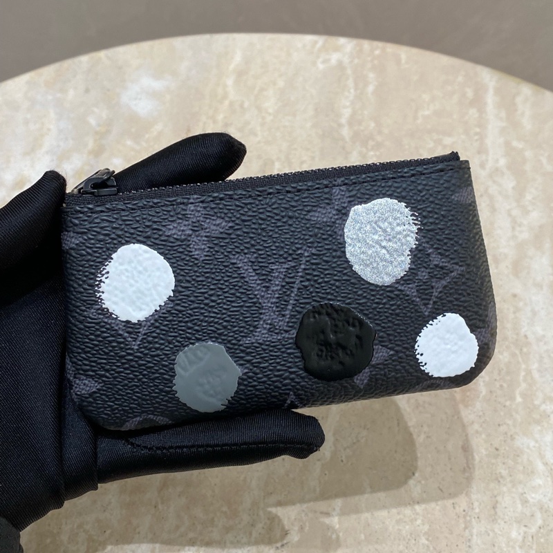 LV 草間彌生聯名黑白波點 黑武士零錢包 Yayoi Kusama限量款-7