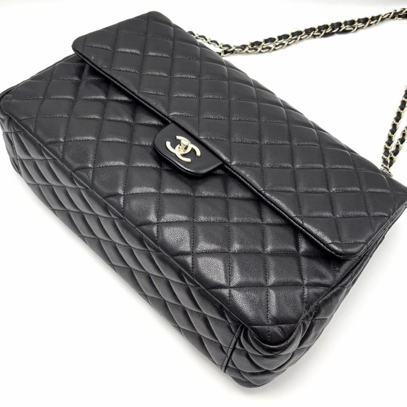 CHANEL黑金24K CF超大號機場包 40*27*11 全新閒置配件盒子塵袋-1