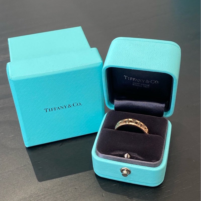 Tiffany T 系列 18K玫瑰金True 寬式戒指 62碼左右 寬約5.5毫米-3