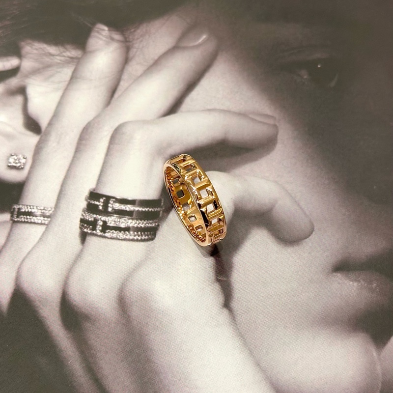 Tiffany T 系列 18K玫瑰金True 寬式戒指 62碼左右 寬約5.5毫米-5