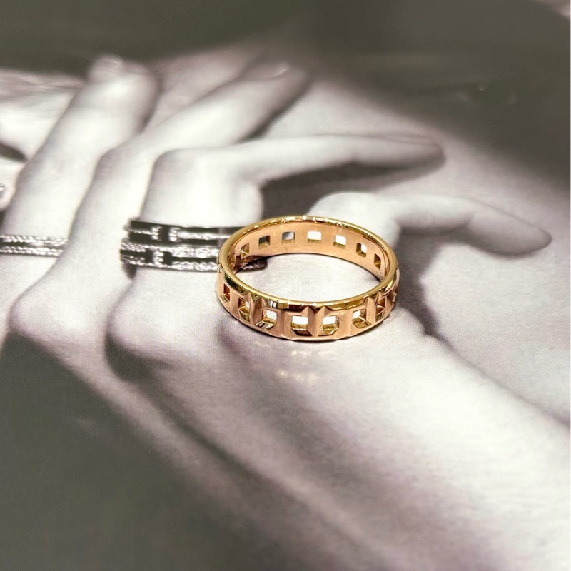 Tiffany T 系列 18K玫瑰金True 寬式戒指 62碼左右 寬約5.5毫米-7