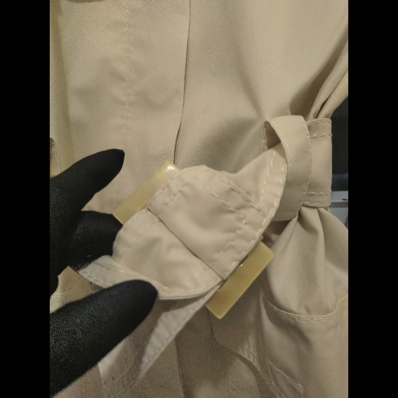 LV 米白短風衣外套-7