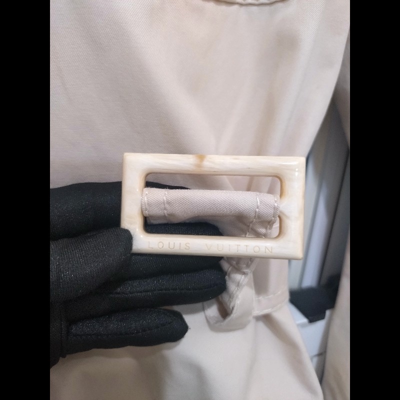 LV 米白短風衣外套-8