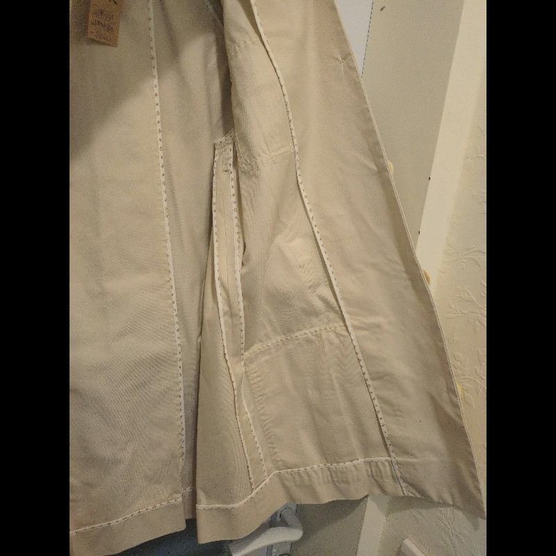 LV 米白短風衣外套-13